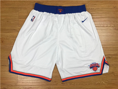 Knicks White Nike Authentic Shorts