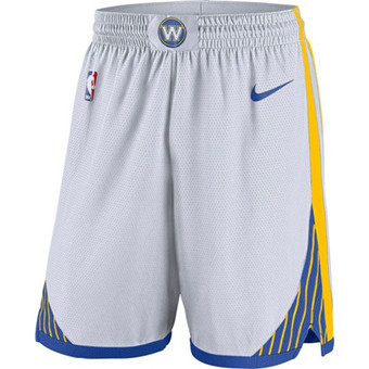 Men's Golden State Warriors Nike White Association Swingman Performance Shorts