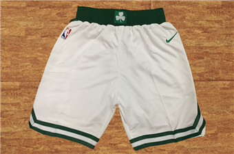 Celtics White Nike NBA Shorts