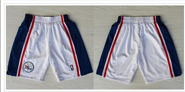 Philadelphia 76ers White 10th NBA Shorts