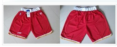 Houston Rockets Red Throwback NBA Shorts