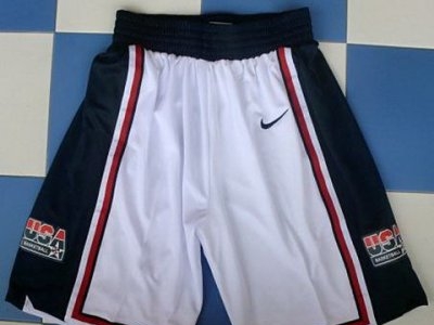 USA Basketball Retro 1992 Olympic Dream Team White Shorts