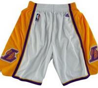 Los Angeles Lakers White Mesh Swingman NBA Shorts