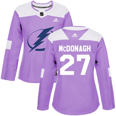 Adidas Lightning #27 Ryan McDonagh Purple Authentic Fights Cancer Women's Stitched NHL Jersey Adidas Lightning #27 Ryan McDonagh Purple Authentic Fights Cancer Women's Stitched NHL Jersey