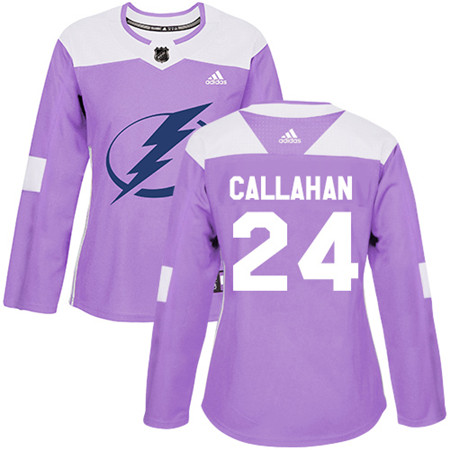 Adidas Lightning #24 Ryan Callahan Purple Authentic Fights Cancer Women's Stitched NHL Jersey Adidas Lightning #24 Ryan Callahan Purple Authentic Fights Cancer Women's Stitched NHL Jersey