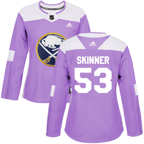 Adidas Sabres #53 Jeff Skinner Purple Authentic Fights Cancer Women's Stitched NHL Jersey Adidas Sabres #53 Jeff Skinner Purple Authentic Fights Cancer Women's Stitched NHL Jersey