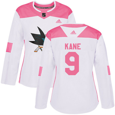 Adidas Sharks #9 Evander Kane White Pink Authentic Fashion Women's Stitched NHL Jersey Adidas Sharks #9 Evander Kane White Pink Authentic Fashion Women's Stitched NHL Jersey