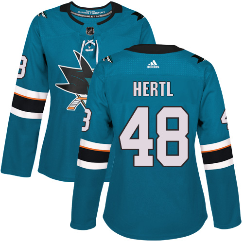 Adidas Sharks #48 Tomas Hertl Teal Home Authentic Women's Stitched NHL Jersey Adidas Sharks #48 Tomas Hertl Teal Home Authentic Women's Stitched NHL Jersey
