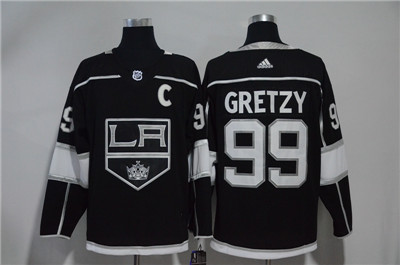 Adidas Kings #99 Wayne Gretzy Black Jersey