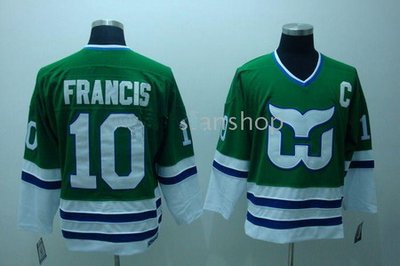 Hartford Whalers 10 FRANCIS green CCM Jerseys