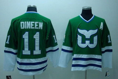 Hartford Whalers jerseys 11 DINEEN green color Jerseys