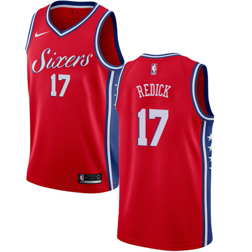 76ers #17 JJ Redick Red Women's Basketball Swingman Statement Edition Jersey 76ers #17 JJ Redick Red Women's Basketball Swingman Statement Edition Jersey