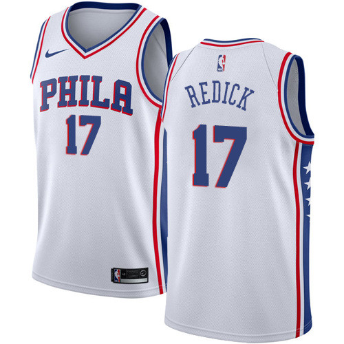 76ers #17 JJ Redick White Women's Basketball Swingman Association Edition Jersey
