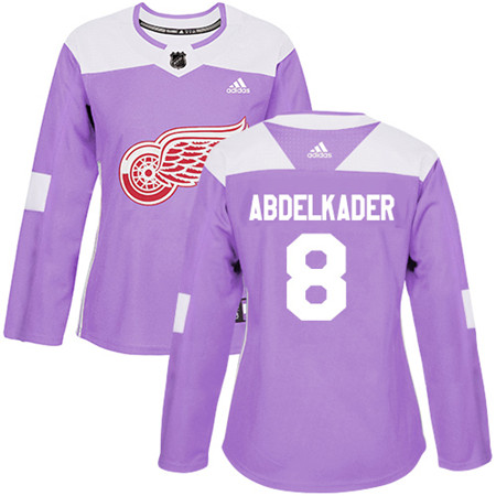 Adidas Red Wings #8 Justin Abdelkader Purple Authentic Fights Cancer Women's Stitched NHL Jersey Adidas Red Wings #8 Justin Abdelkader Purple Authentic Fights Cancer Women's Stitched NHL Jersey