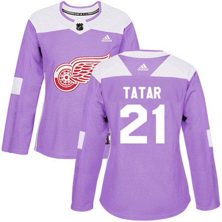 Adidas Red Wings #19 Steve Yzerman Purple Authentic Fights Cancer Women's Stitched NHL Jersey
