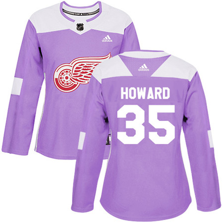 Adidas Red Wings #35 Jimmy Howard Purple Authentic Fights Cancer Women's Stitched NHL Jersey Adidas Red Wings #35 Jimmy Howard Purple Authentic Fights Cancer Women's Stitched NHL Jersey