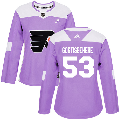 Adidas Flyers #53 Shayne Gostisbehere Purple Authentic Fights Cancer Women's Stitched NHL Jersey Adidas Flyers #53 Shayne Gostisbehere Purple Authentic Fights Cancer Women's Stitched NHL Jersey