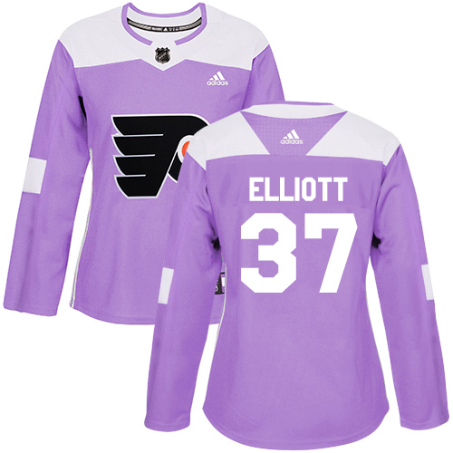 Adidas Flyers #37 Brian Elliott Purple Authentic Fights Cancer Women's Stitched NHL Jersey Adidas Flyers #37 Brian Elliott Purple Authentic Fights Cancer Women's Stitched NHL Jersey