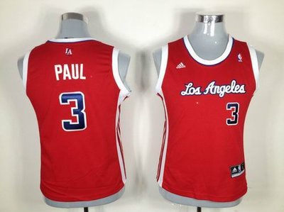 Women Los Angeles Clippers 3 Chris Paul red Jerseys