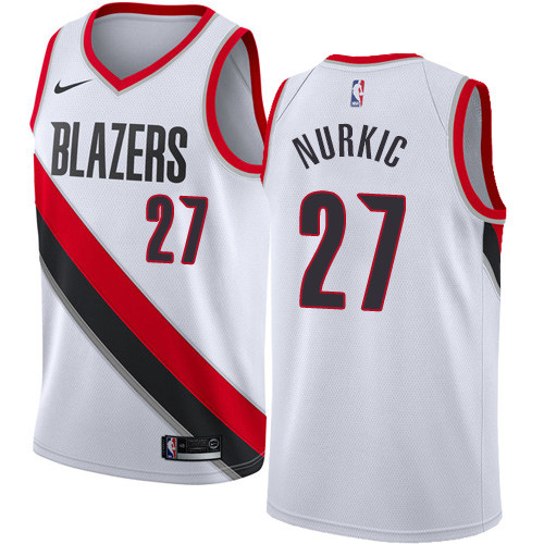 Blazers #27 Jusuf Nurkic White Youth Basketball Swingman Association Edition Jersey Blazers #27 Jusuf Nurkic White Youth Basketball Swingman Association Edition Jersey