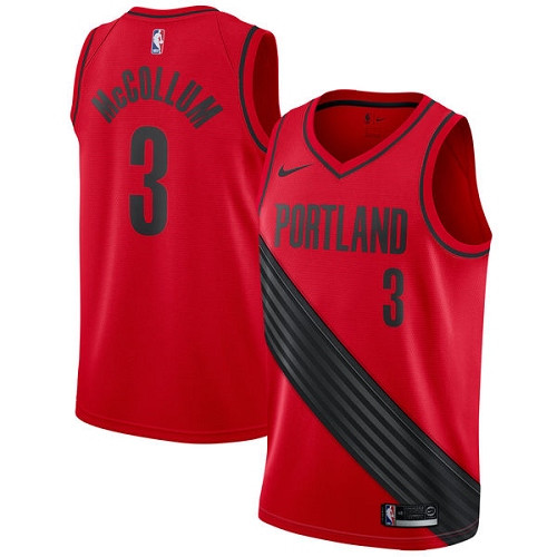 Blazers #3 C.J. McCollum Red Youth Basketball Swingman Statement Edition Jersey Blazers #3 C.J. McCollum Red Youth Basketball Swingman Statement Edition Jersey