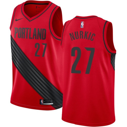Blazers #27 Jusuf Nurkic Red Youth Basketball Swingman Statement Edition Jersey Blazers #27 Jusuf Nurkic Red Youth Basketball Swingman Statement Edition Jersey