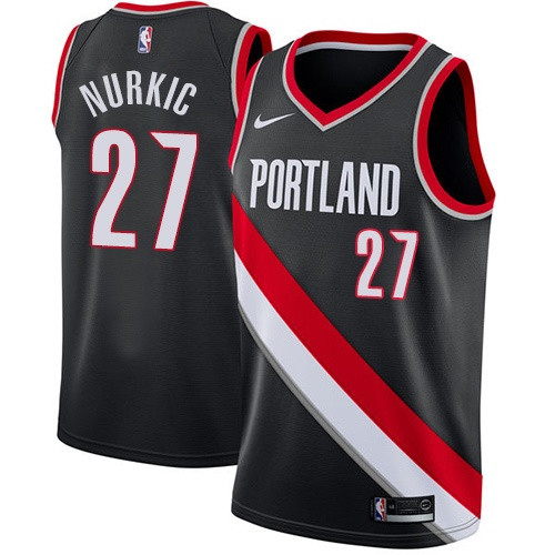 Blazers #27 Jusuf Nurkic Black Youth Basketball Swingman Icon Edition Jersey Blazers #27 Jusuf Nurkic Black Youth Basketball Swingman Icon Edition Jersey