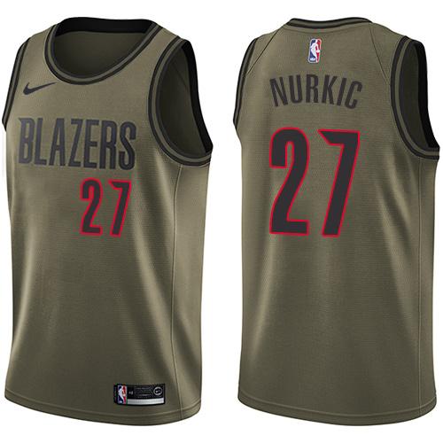 Nike Blazers #27 Jusuf Nurkic Green Salute to Service Youth NBA Swingman Jersey Nike Blazers #27 Jusuf Nurkic Green Salute to Service Youth NBA Swingman Jersey