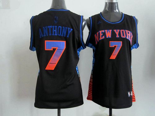 Knicks #7 Carmelo Anthony Black Women's Vibe Stitched NBA Jersey Knicks #7 Carmelo Anthony Black Women's Vibe Stitched NBA Jersey