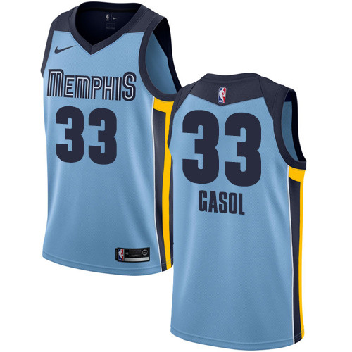 Grizzlies #33 Marc Gasol Light Blue Women's Basketball Swingman Statement Edition Jersey