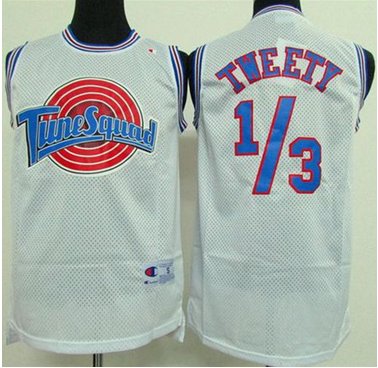 Space Jam Tune Squad 13 Tweety White Stitched Basketball Jersey