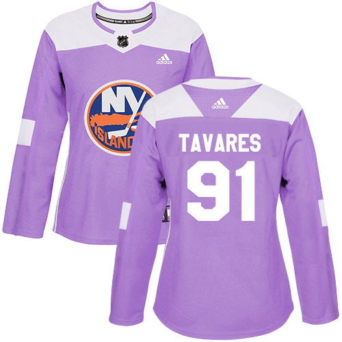 Adidas Islanders #91 John Tavares Purple Authentic Fights Cancer Women's Stitched NHL Jersey Adidas Islanders #91 John Tavares Purple Authentic Fights Cancer Women's Stitched NHL Jersey