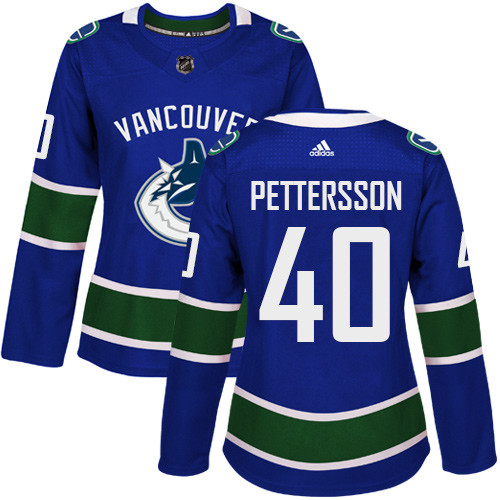 Women Adidas Canucks #40 Elias Pettersson Blue Home Authentic 0 Women Adidas Canucks #40 Elias Pettersson Blue Home Authentic 0