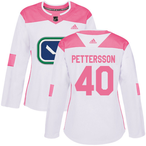 Adidas Canucks #40 Elias Pettersson White Pink Authentic Adidas Canucks #40 Elias Pettersson White Pink Authentic