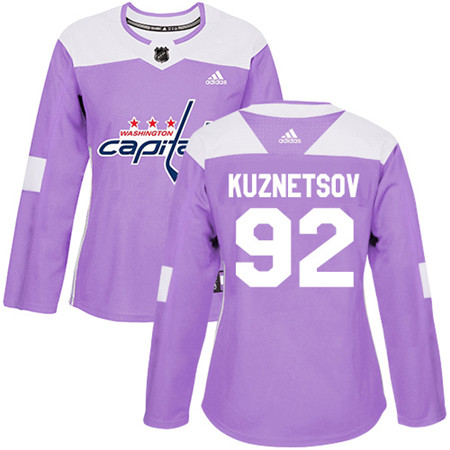 Adidas Capitals #92 Evgeny Kuznetsov Purple Authentic Fights Cancer Women's Stitched NHL Jersey Adidas Capitals #92 Evgeny Kuznetsov Purple Authentic Fights Cancer Women's Stitched NHL Jersey