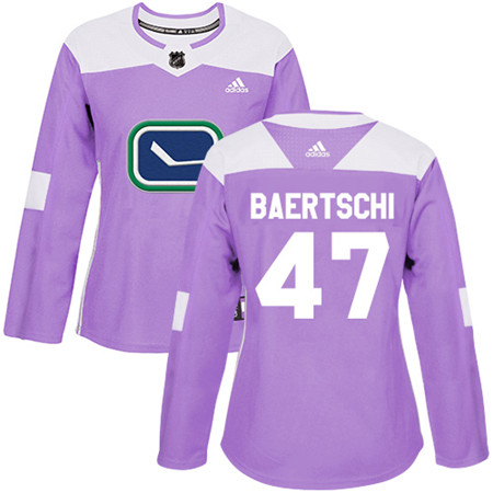 Adidas Canucks #47 Sven Baertschi Purple Authentic Fights Cancer Women's Stitched NHL Jersey Adidas Canucks #47 Sven Baertschi Purple Authentic Fights Cancer Women's Stitched NHL Jersey