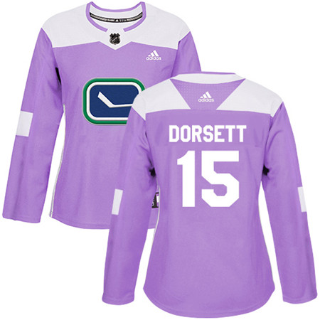 Adidas Canucks #15 Derek Dorsett Purple Authentic Fights Cancer Women's Stitched NHL Jersey Adidas Canucks #15 Derek Dorsett Purple Authentic Fights Cancer Women's Stitched NHL Jersey