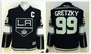 Youth NHL Kings #99 Wayne Gretzky Black Home Stitched Jersey