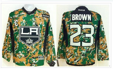 Youth NHL Los Angeles Kings #23 Dustin Brown Camo Veterans Day Practice Jersey Youth NHL Los Angeles Kings #23 Dustin Brown Camo Veterans Day Practice Jersey