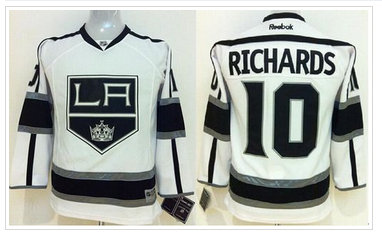 Youth NHL Los Angeles Kings #10 Mike Richards White Road Jersey Youth NHL Los Angeles Kings #10 Mike Richards White Road Jersey