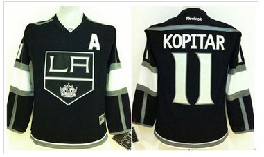 Youth NHL Los Angeles Kings #11 Anze Kopitar Black Home Jersey Youth NHL Los Angeles Kings #11 Anze Kopitar Black Home Jersey