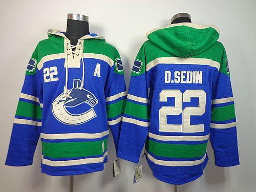Youth Canucks #22 Daniel Sedin Blue Sawyer Hooded Sweatshirt Stitched NHL Jersey Youth Canucks #22 Daniel Sedin Blue Sawyer Hooded Sweatshirt Stitched NHL Jersey