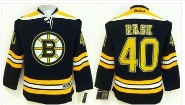Youth NHL Bruins #40 Tuukka Rask Black Stitched Jersey