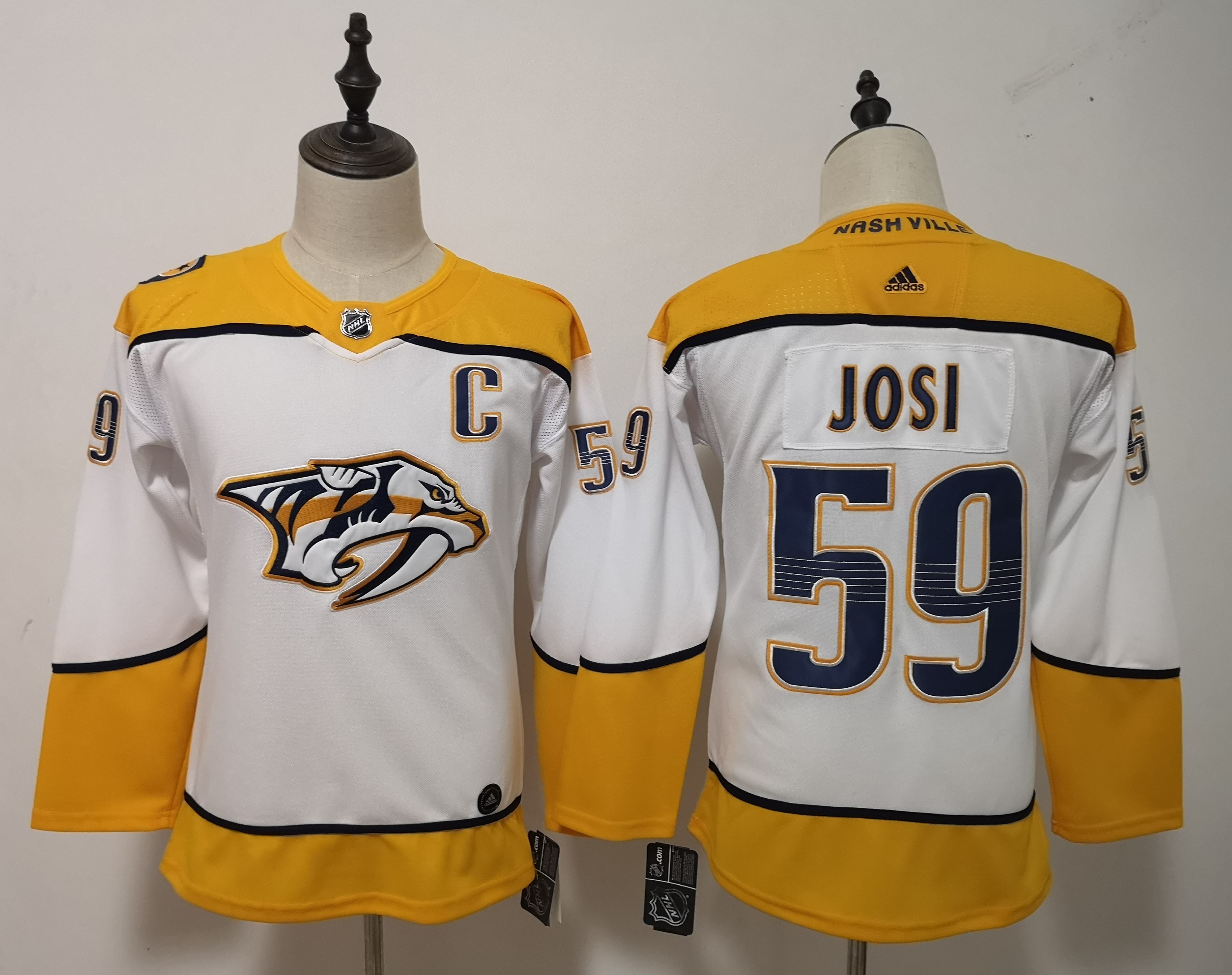 Women Adidas Predators #59 Viktor Arvidsson Yellow Home Authentic Drift Fashion Stitched NHL Jersey 7