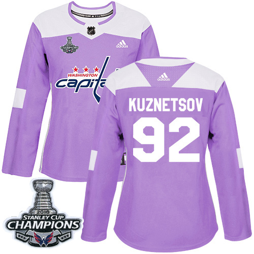 Adidas Capitals #92 Evgeny Kuznetsov Purple Authentic Fights Cancer Stanley Cup Final Champions Women's Stitched NHL Jersey Adidas Capitals #92 Evgeny Kuznetsov Purple Authentic Fights Cancer Stanley Cup Final Champions Women's Stitched NHL Jersey