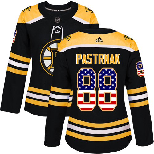 Adidas Bruins #88 David Pastrnak Black Home Authentic USA Flag Women's Stitched NHL Jersey Adidas Bruins #88 David Pastrnak Black Home Authentic USA Flag Women's Stitched NHL Jersey