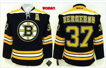 Women's Bruins #37 Patrice Bergeron Black Home Stitched NHL Jersey Women's Bruins #37 Patrice Bergeron Black Home Stitched NHL Jersey