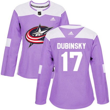 Adidas Blue Jackets #10 Alexander Wennberg Purple Authentic Fights Cancer Women's Stitched NHL Jersey