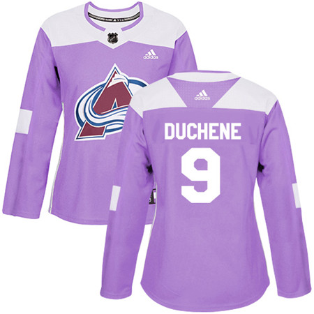 Adidas Avalanche #9 Matt Duchene Purple Authentic Fights Cancer Women's Stitched NHL Jersey Adidas Avalanche #9 Matt Duchene Purple Authentic Fights Cancer Women's Stitched NHL Jersey