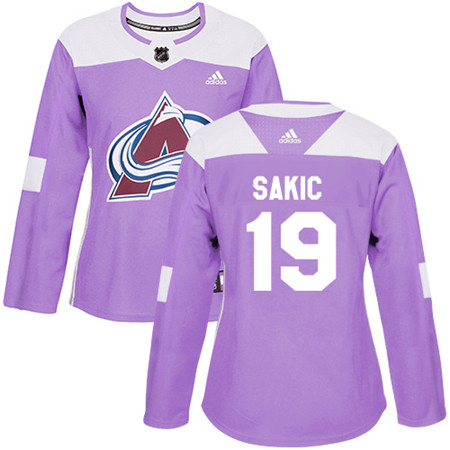 Adidas Avalanche #19 Joe Sakic Purple Authentic Fights Cancer Women's Stitched NHL Jersey Adidas Avalanche #19 Joe Sakic Purple Authentic Fights Cancer Women's Stitched NHL Jersey